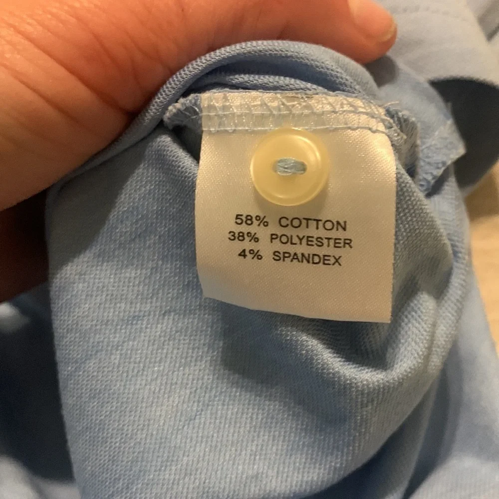 Peter Millar Solid Blue Golf Polo Shirt L logo embroidered - Picture 5 of 5